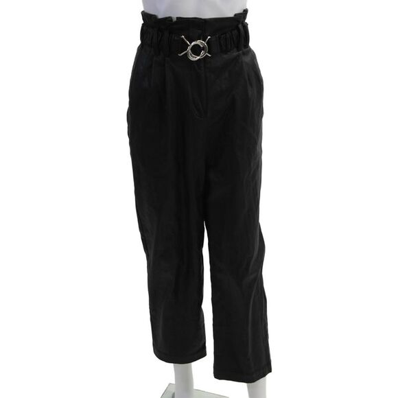 Derek Lam 10 Crosby Pants - Derek Lam 10 Crosby Women Paperbag Cropped Ankle Pants Black Size 4